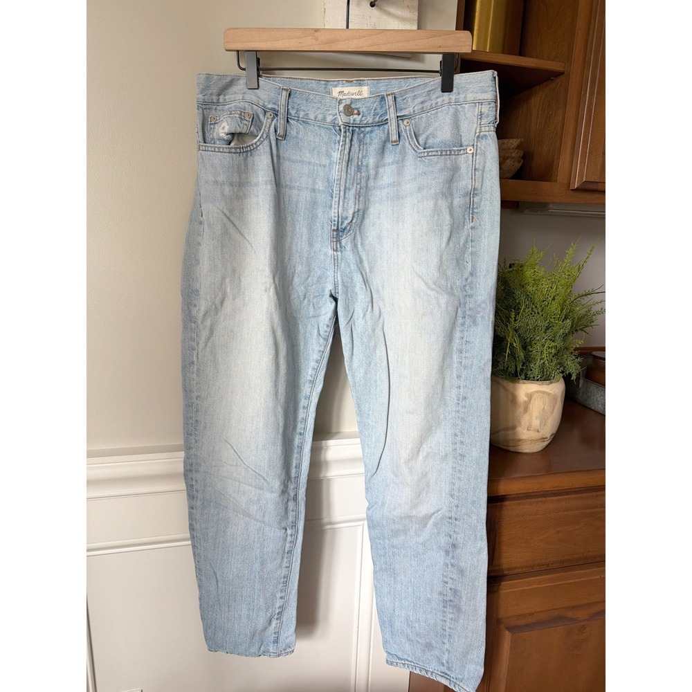 Madewell The Perfect Summer Jean 100%Cotton Light Wash High Rise Straight Leg 32